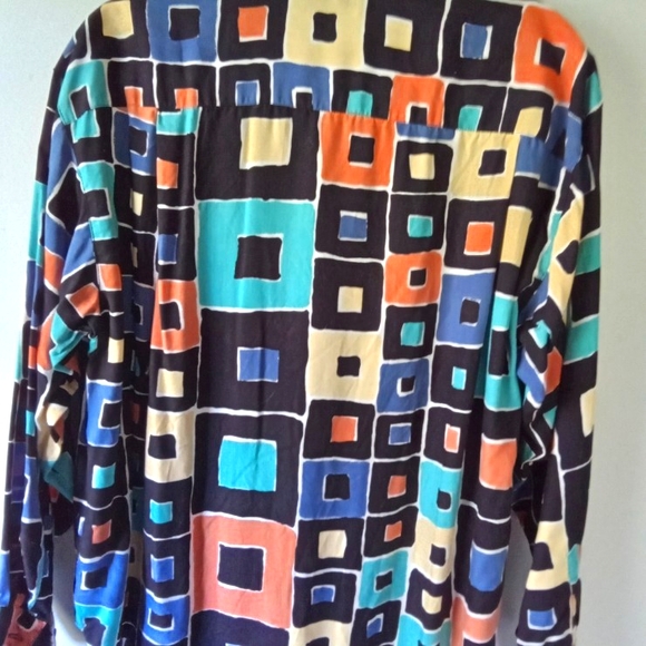 Vintage 1980s Esprit Sport Print Blouse - Picture 2 of 5